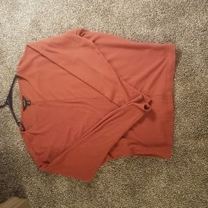 Vera Wang ribbed 3/4 sleeve blouse